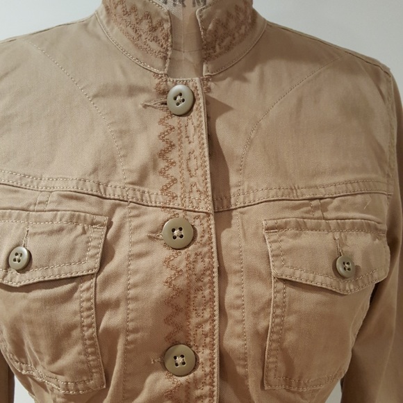 Lucky Brand Cotton button up Embroidered Jacket Women’s Size S - Picture 5 of 8